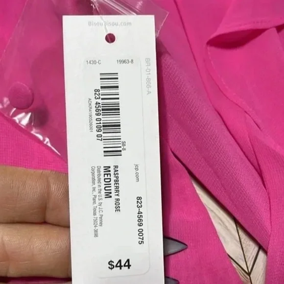 🌸Bisou Bisou🌸 Sheer Barbie Pink Blouse; S Med, Lovely EUC - Picture 5 of 7